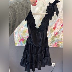 MISA off the shoulder dress with bows